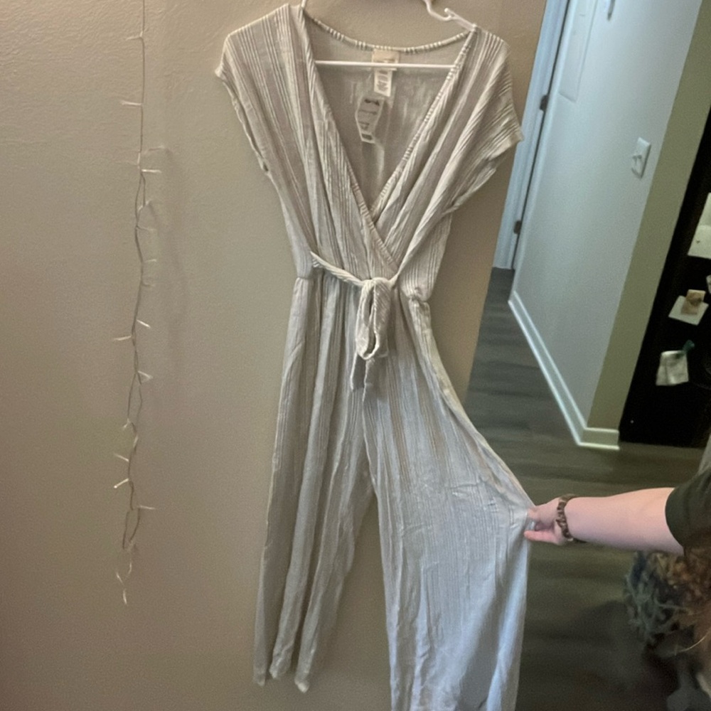 White/grey jumpsuit